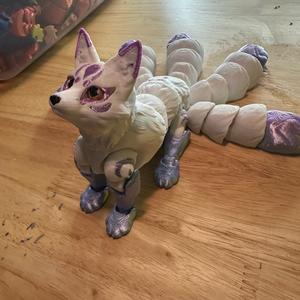 Kitsune 5 tail fox articulating figurine decor Ornaments Shelf