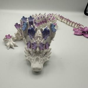 Cherry Blossom articulating dragon figurine Decor Flower Gift Ornaments Print