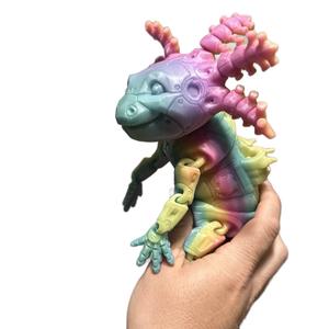 Robot Axolotls 3d printed articulating Figurine decor