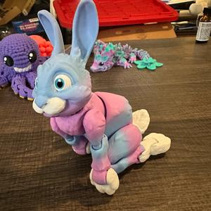 Bunny Rabbit Articulating Figurine decor Print
