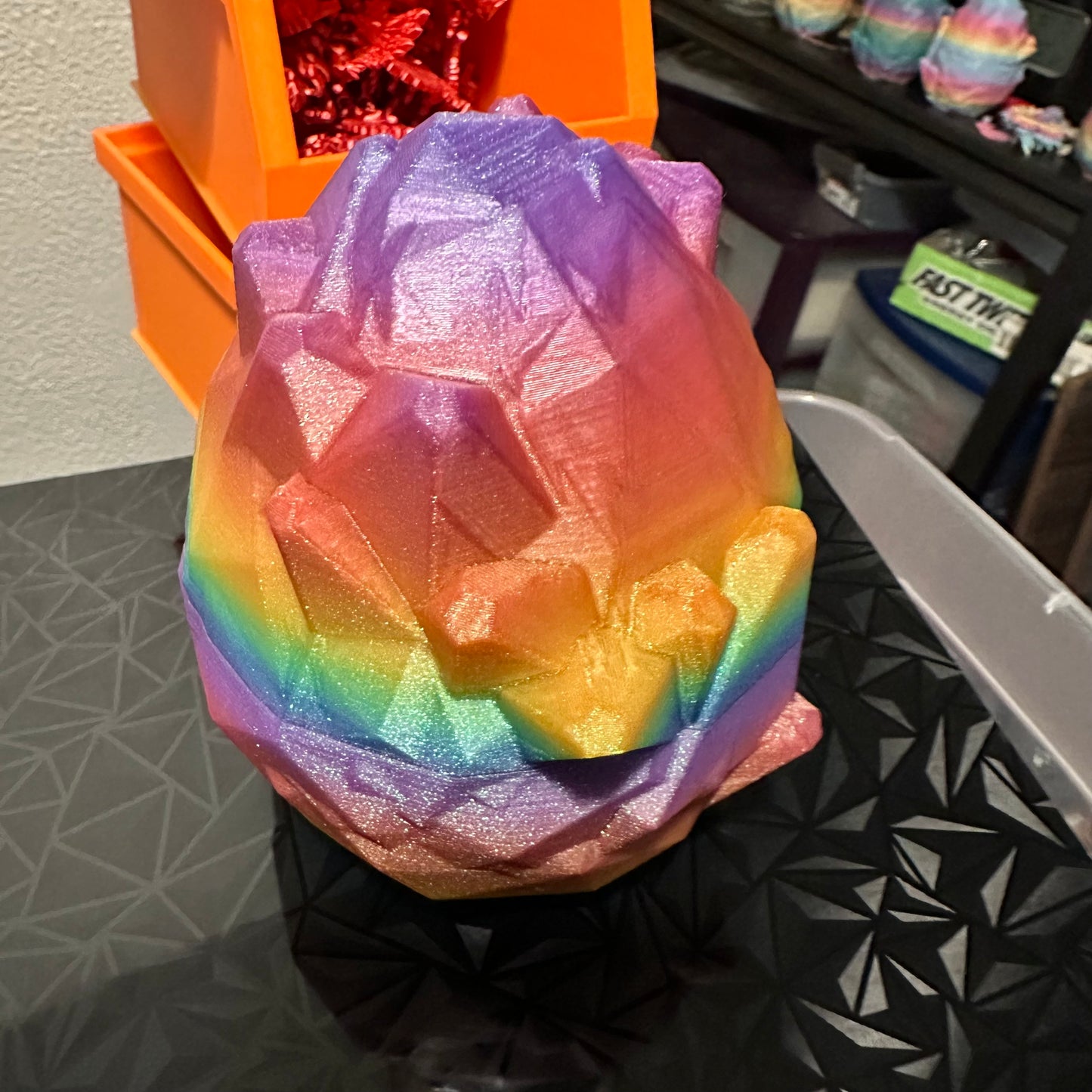Dragon Egg with articulating dragon figurine
