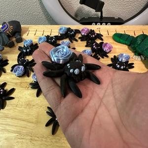 3d printed Rose Spider articulating Figurines Decor Plastic Sculpture