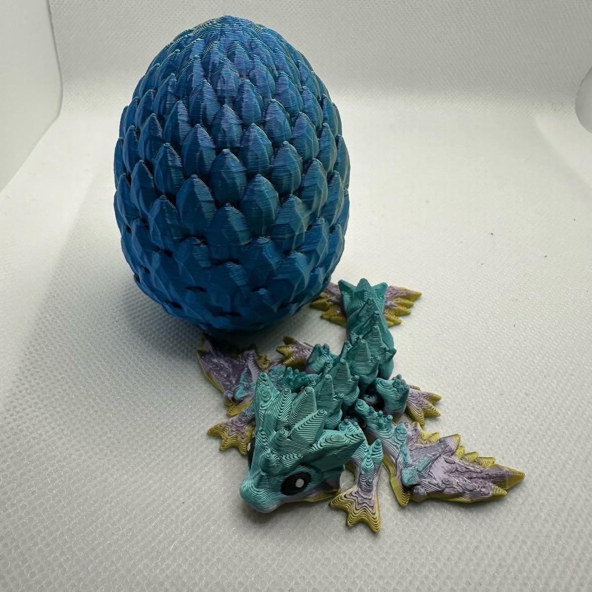 2 inch Tiny Crystal Dragon with egg