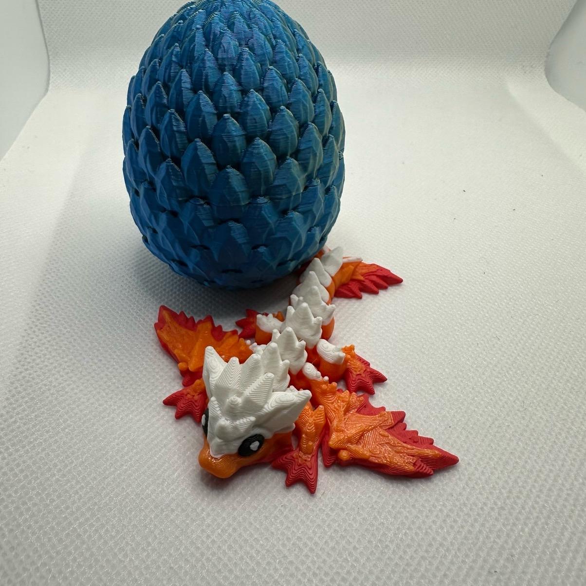 2 inch Tiny Crystal Dragon with egg