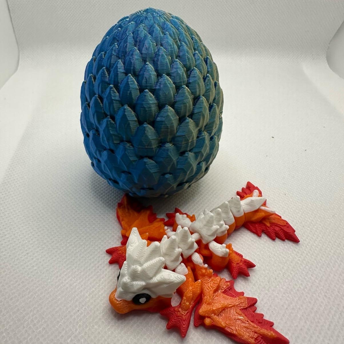 2 inch Tiny Crystal Dragon with egg