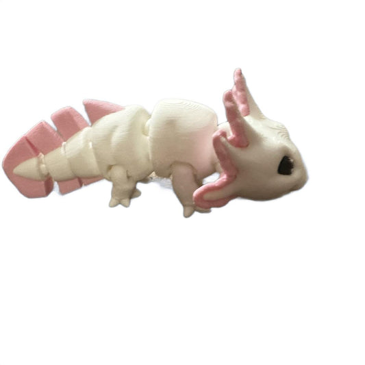 Mini articulating Axolotl Figurine decor