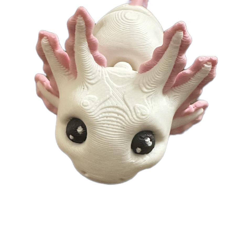 Mini articulating Axolotl Figurine decor