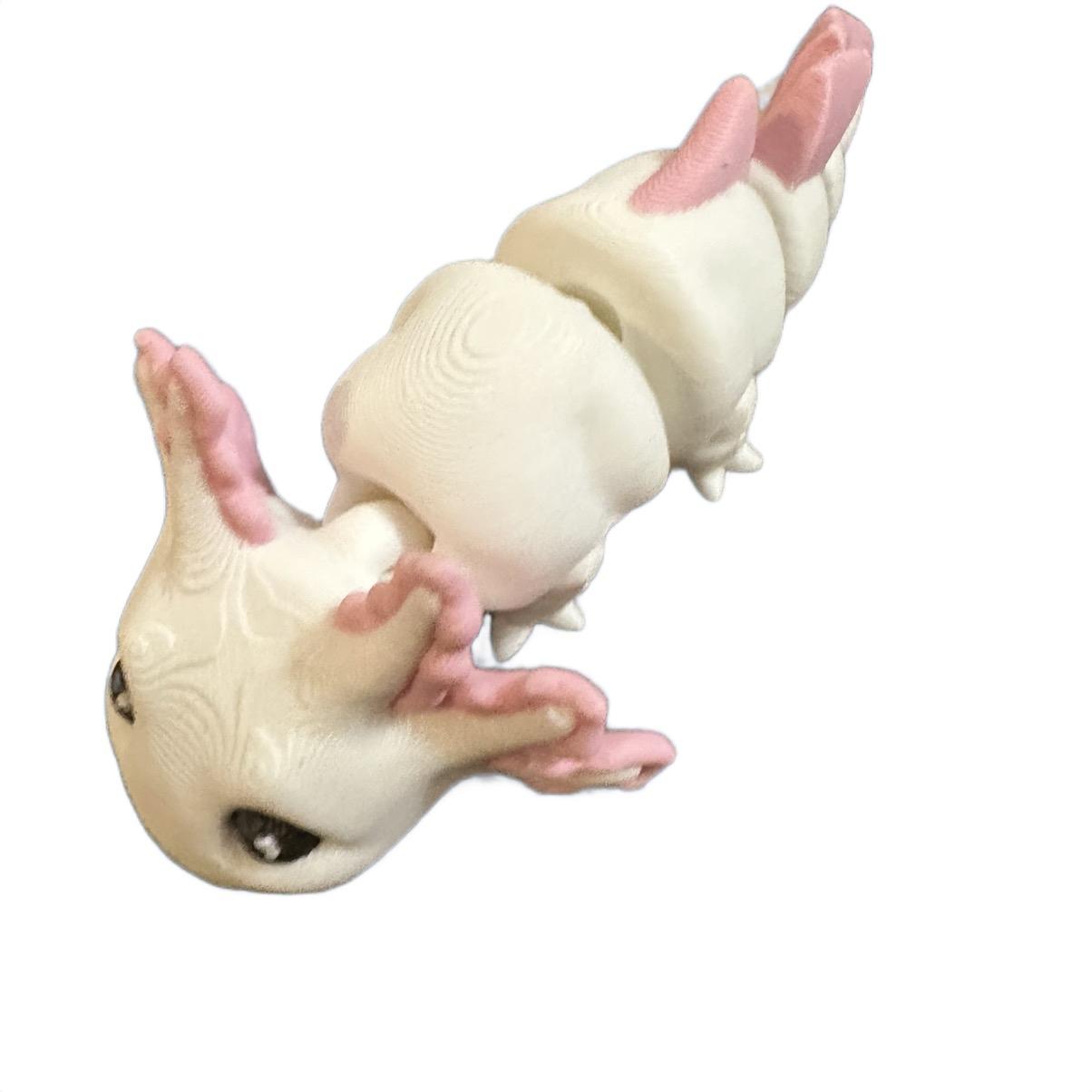 Mini articulating Axolotl Figurine decor