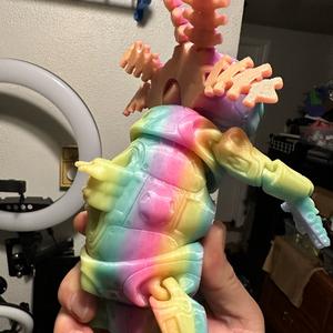 Robot Axolotls 3d printed articulating Figurine decor