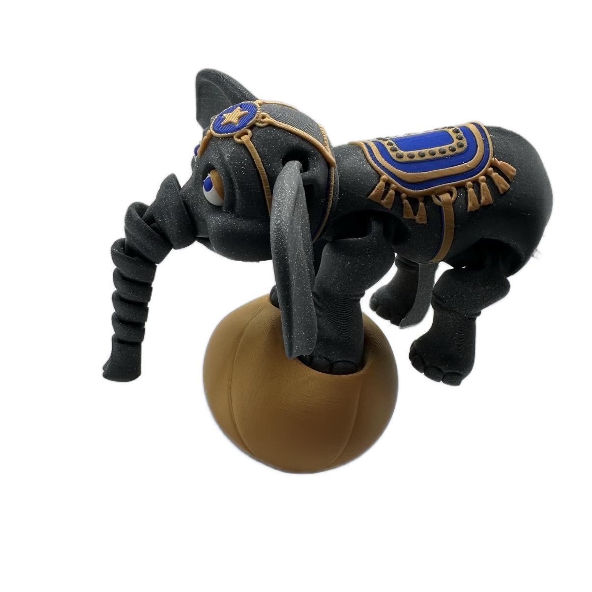 Circus elephant articulating flexi figurine