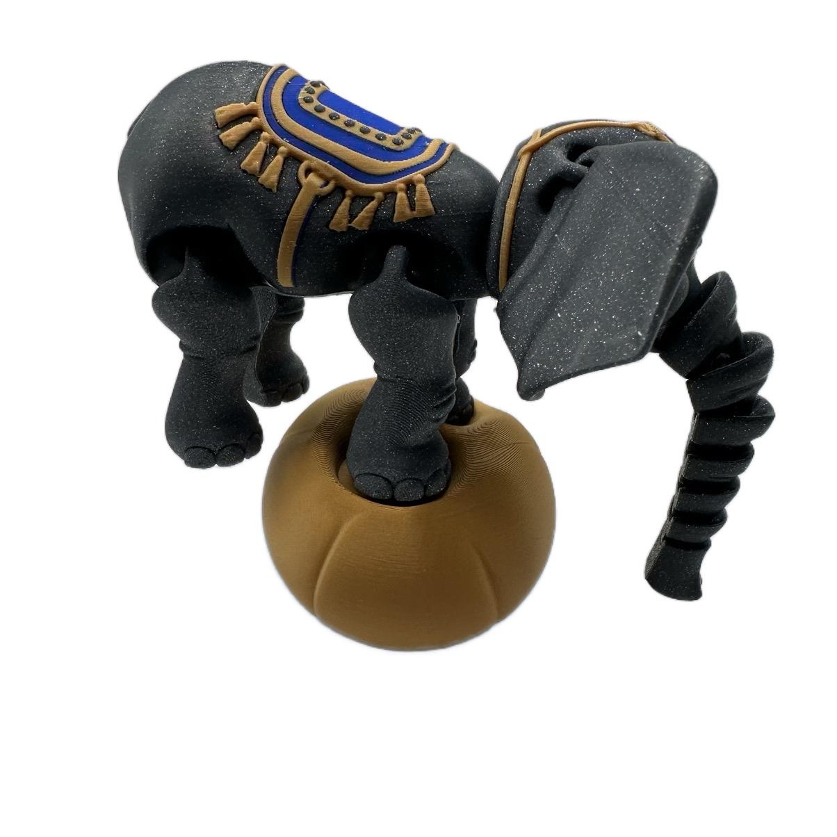Circus elephant articulating flexi figurine