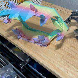 Crystal Cave Dragon Figurine Display
