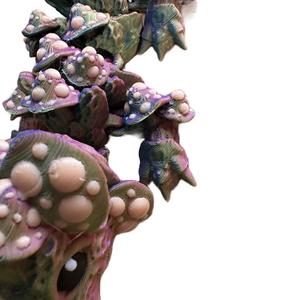 Baby Mushroom 3d printed articulating dragon figurine decor Decoration Eye Ornaments