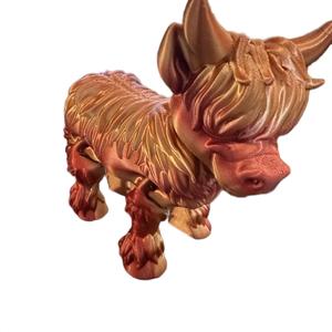 Highland Cow Articulating Figurine decor