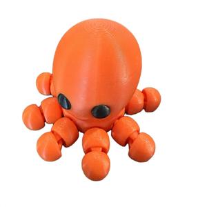 Baby Octopus Articulating Figurine Decor Print