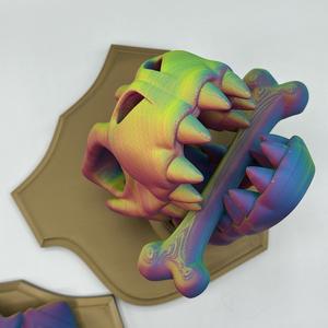 Dino Skull 3d printed Wall Mounts Hanging Decor