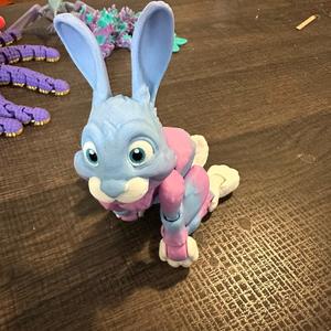 Bunny Rabbit Articulating Figurine decor Print