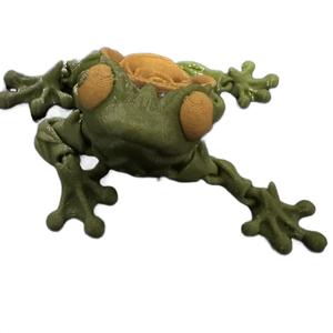 Rose Frog articulating Figurine Decor