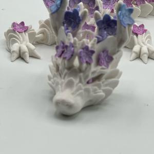 Cherry Blossom articulating dragon figurine Decor Flower Gift Ornaments Print