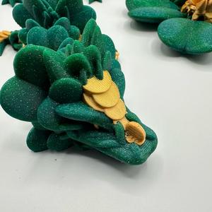 The Clover Articulating Dragon 3d printed Figurine Decor Gift Ornaments