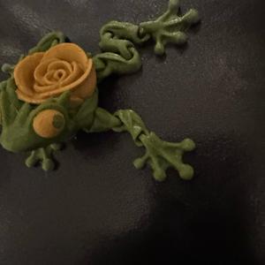 Rose Frog articulating Figurine Decor