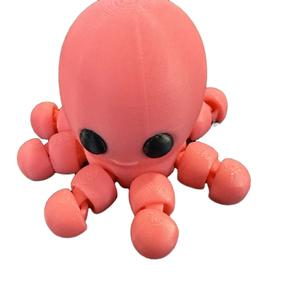 Baby Octopus Articulating Figurine Decor Print