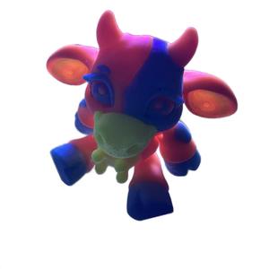 Glow in the Dark articulating Cow Figurine Decor