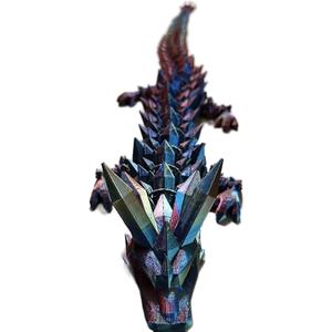 XL Crystal Dragon 3d printed Articulating Figurine decor Ornaments Decoration Artistic