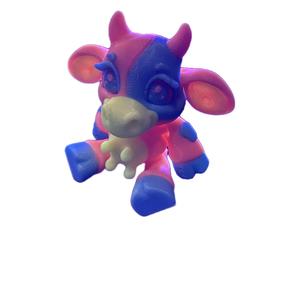 Glow in the Dark articulating Cow Figurine Decor