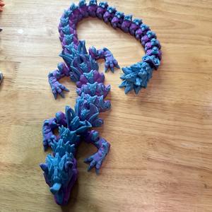 Unicorn Articulating Dragon 3d printed Figurine decor