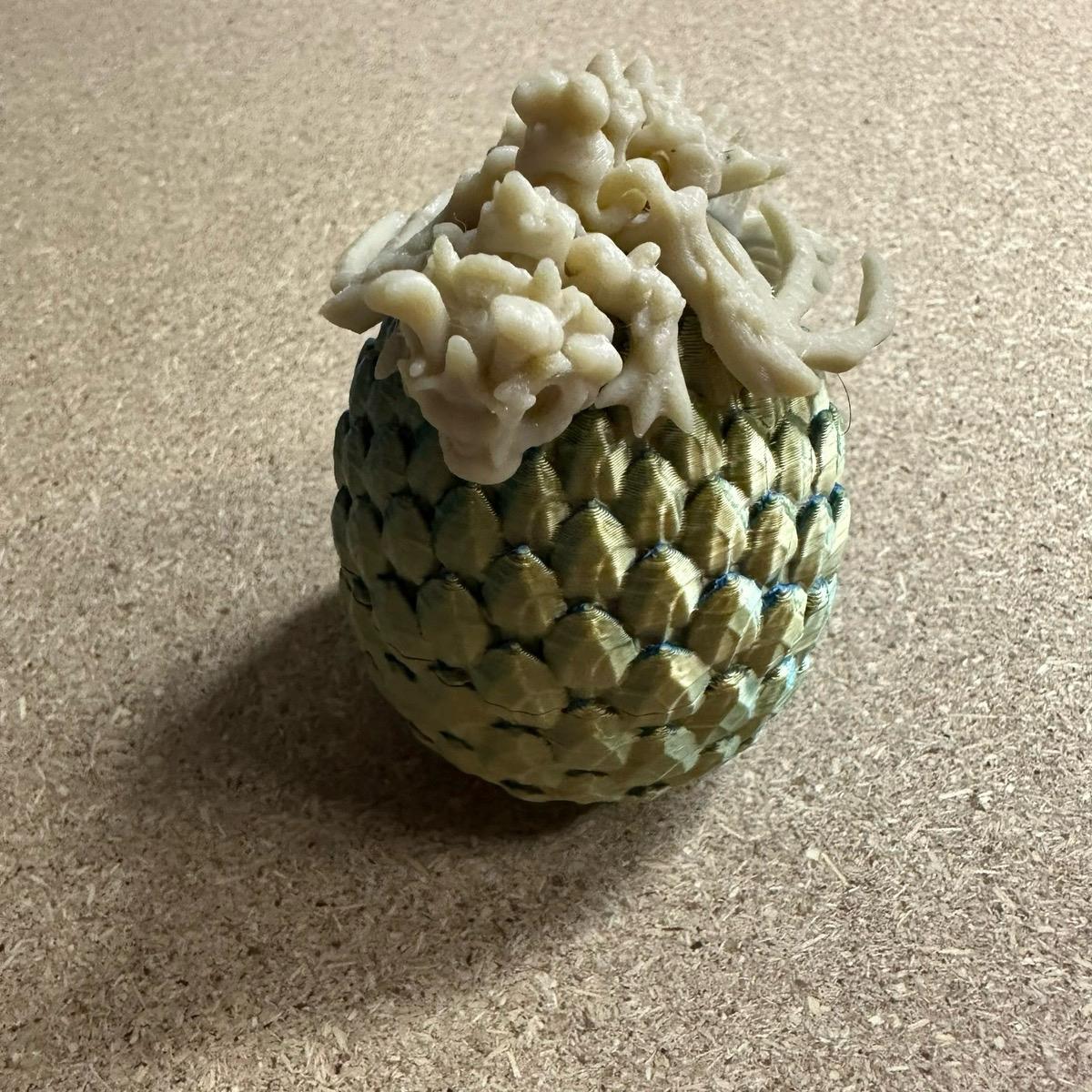 Tiny Hollow Dragon in Egg Decor Figurine