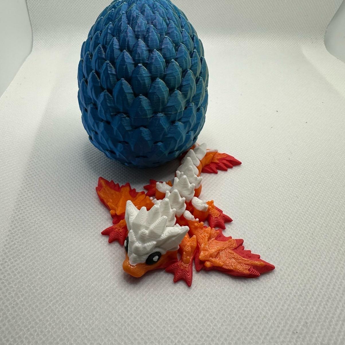 2 inch Tiny Crystal Dragon with egg