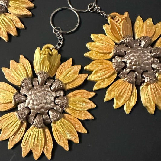 3D printed Sunflower Keychain