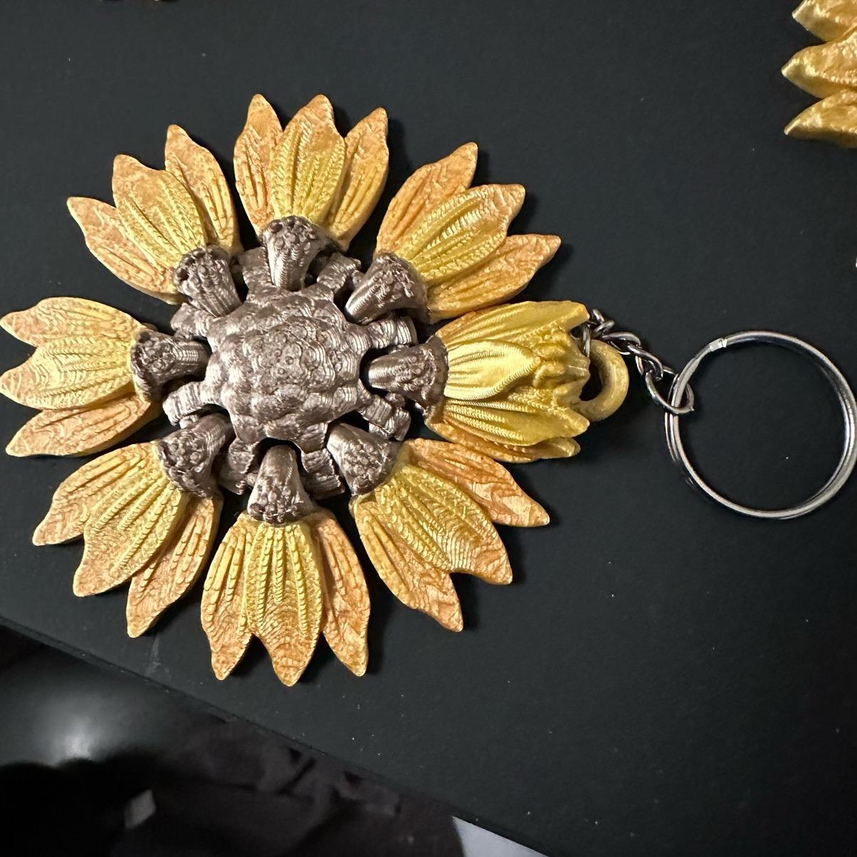 3D printed Sunflower Keychain