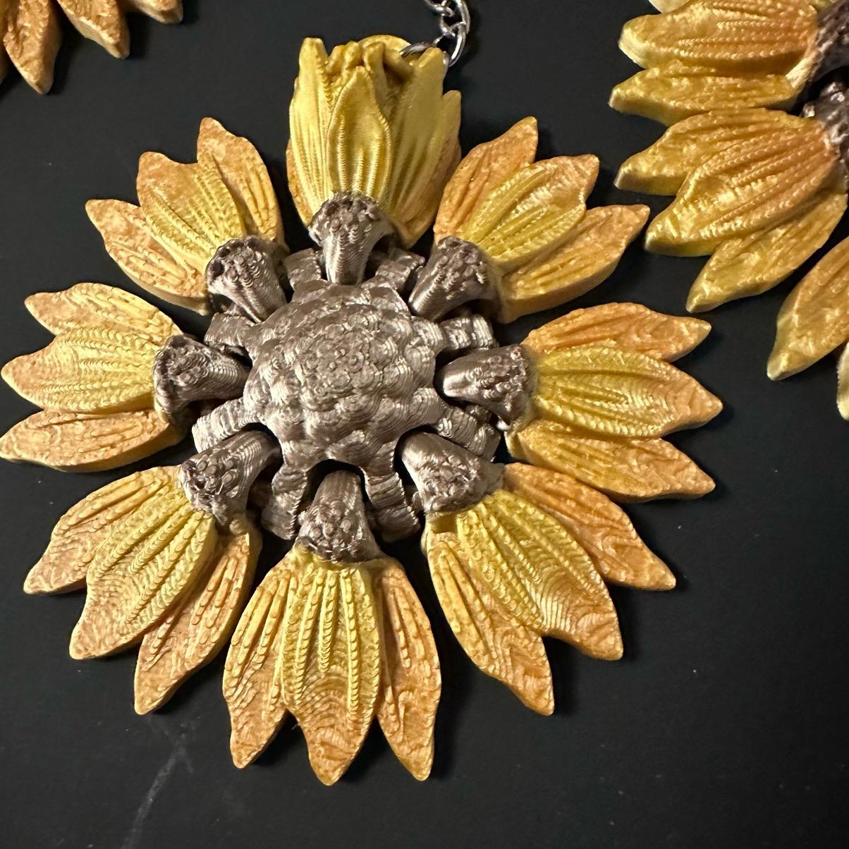 3D printed Sunflower Keychain