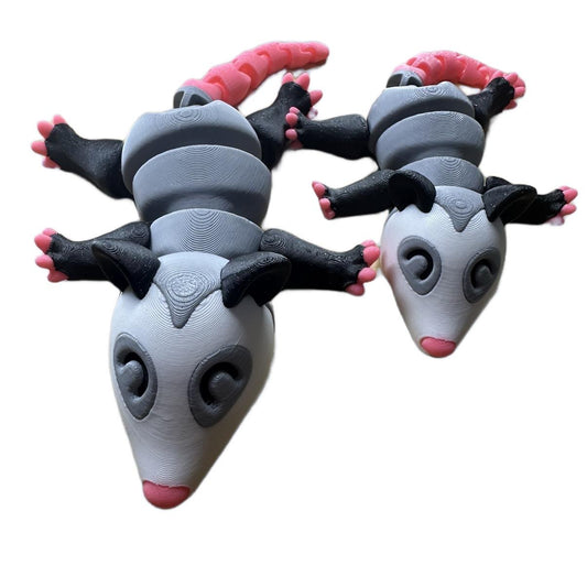 3d printed articulating opossum figurine Decor