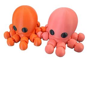Baby Octopus Articulating Figurine Decor Print
