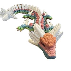Axolotl Articulating Dragon Figurine decor