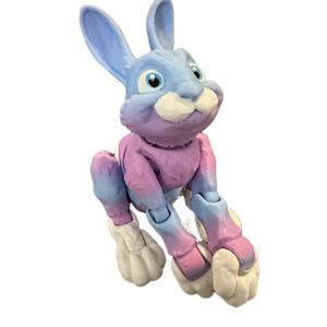 Bunny Rabbit Articulating Figurine decor Print