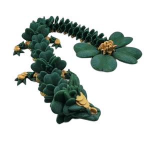 The Clover Articulating Dragon 3d printed Figurine Decor Gift Ornaments