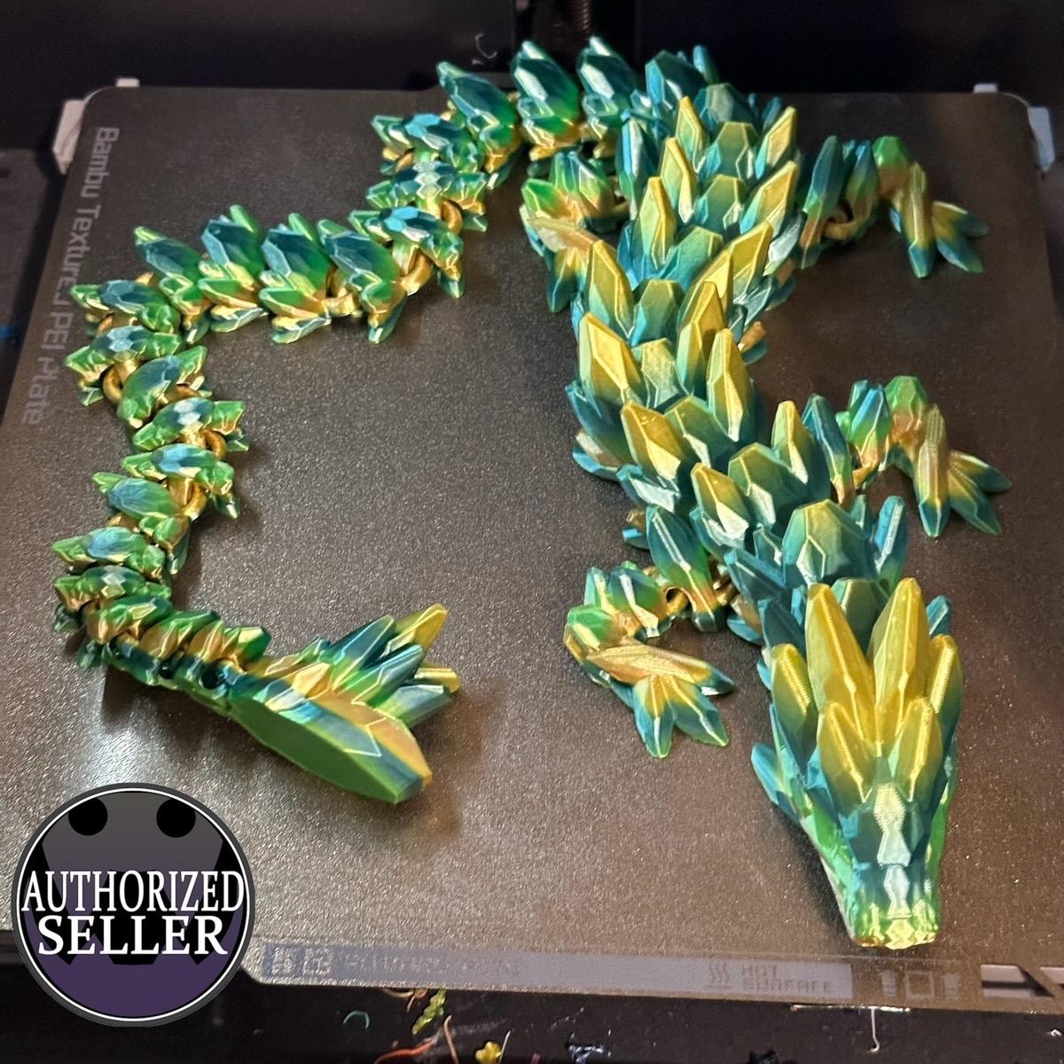 3D Printed Gemstone Dragon-2ft Decor Ornaments