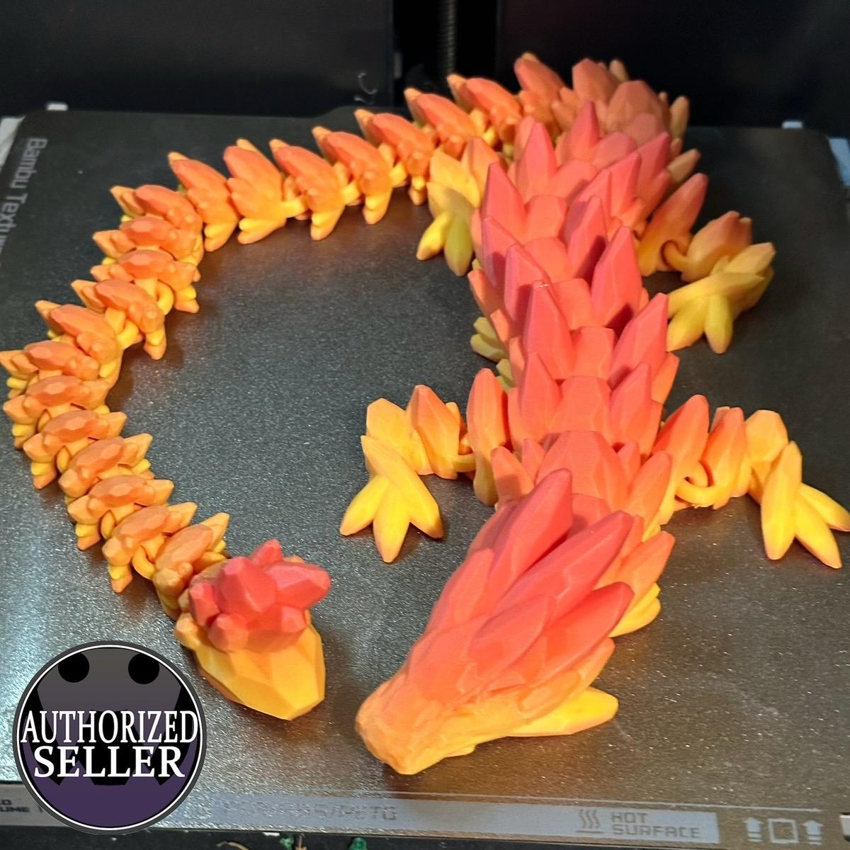 3D Printed Gemstone Dragon-2ft Decor Ornaments